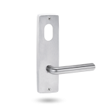 INT SQ END PLATE - CYLINDER AND LEVER 104 SATIN CHROME