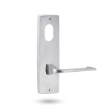 INT SQ END PLATE - CYLINDER AND LEVER 124 SATIN CHROME