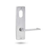 INT SQ END PLATE - CYLINDER AND LEVER 132 SATIN CHROME