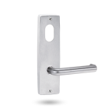 INT SQ END PLATE - CYLINDER AND LEVER 144 SATIN CHROME