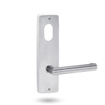INT SQ END PLATE - CYLINDER AND LEVER 155 SATIN CHROME