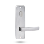INT SQ END PLATE - OVAL TURN AND LEVER 101 SATIN CHROME