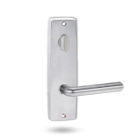 INT SQ END PLATE - OVAL TURN AND LEVER 104 SATIN CHROME