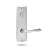 INT SQ END PLATE - OVAL TURN AND LEVER 116 SATIN CHROME