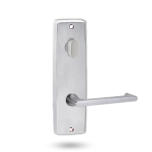 INT SQ END PLATE - OVAL TURN AND LEVER 118 SATIN CHROME