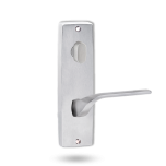 INT SQ END PLATE - OVAL TURN AND LEVER 122 LH SATIN CHROME