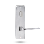 INT SQ END PLATE - OVAL TURN AND LEVER 123 SATIN CHROME