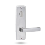 INT SQ END PLATE - OVAL TURN AND LEVER 142 SATIN CHROME