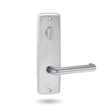 INT SQ END PLATE - OVAL TURN AND LEVER 144 SATIN CHROME