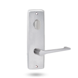 INT SQ END PLATE - OVAL TURN AND LEVER 145 SATIN CHROME