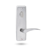 INT SQ END PLATE - OVAL TURN AND LEVER 153 LH SATIN CHROME
