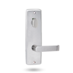 INT SQ END PLATE - PRIVACY INDICATING OVAL TURN AND LEVER 59 SATIN CHROME