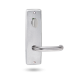 INT SQ END PLATE - PRIVACY INDICATING OVAL TURN AND LEVER 70 SATIN CHROME