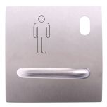 200 EXT PLATE WITH CYL HOLE, MALE SYM OUTLINE & 96 LEVER RH STAINLESS STEEL