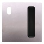 200 EXTERIOR PLATE WITH FLUSH PULL & CYLINDER HOLE LH STAINLESS STEEL