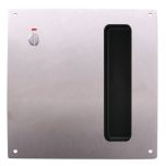 201 INTERIOR PLATE WITH FLUSH PULL & PRIVACY IND EMERGENCY TURN LH STAINLESS STEEL