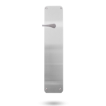 INT RADIUS CNR PUSH/PULL PLATE - ACCESSIBLE TURN ONLY RH STAINLESS STEEL