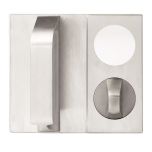 DETENTION PLATE CONCEALED FIX - CYLINDER WITH PULL HANDLE AND KNOB 21 RH STAINLESS STEEL