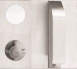 DETENTION PLATE CONCEALED FIX - CYLINDER WITH PULL HANDLE AND KNOB 22 LH STAINLESS STEEL