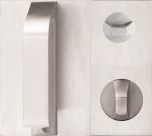 DETENTION PLATE CONCEALED FIX - STD TURN WITH PULL HANDLE AND KNOB 21 RH STAINLESS STEEL