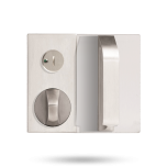 DETENTION PLATE CONCEALED FIX - PRIV IND EMERG TURN WITH PULL HANDLE AND KNOB 21 LH STAINLESS STEEL