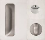 DETENTION PLATE CONCEALED FIX - PRIV IND TURN WITH FLUSH PULL AND KNOB 21 RH STAINLESS STEEL