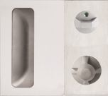 DETENTION PLATE CONCEALED FIX - PRIV IND TURN WITH FLUSH PULL AND KNOB 22 RH STAINLESS STEEL