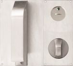 DETENTION PLATE VISIBLE FIX - PRIV IND EMERG TURN WITH PULL HANDLE AND KNOB 21 LH STAINLESS STEEL