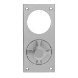 DETENTION PLATE NARROW VISIBLE FIX - CYLINDER WITH KNOB 22 STAINLESS STEEL