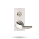 DETENTION PLATE NARROW VISIBLE FIX - PRIV IND EMERG TURN WITH LEVER 23 LH STAINLESS STEEL
