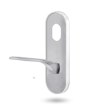 2801 ROUND END PLATE WITH CYLINDER HOLE & 122 RH LEVER SATIN CHROME