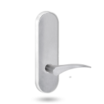 2805 ROUND END PLATE WITH 153 LH LEVER SATIN CHROME