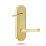 2939 ROUND END PLATE WITH DISABLED TURN & 70 LEVER POLISHED BRASS UNLACQUERED