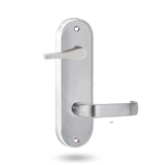 2939 ROUND END PLATE WITH DISABLED TURN & 74 LEVER SATIN CHROME