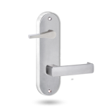 2939 ROUND END PLATE WITH DISABLED TURN & 76 LEVER SATIN CHROME