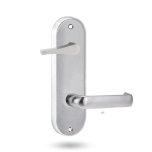 2939 ROUND END PLATE WITH DISABLED TURN & 77 LEVER SATIN CHROME
