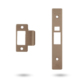 FINISH CONVERSION KIT -STRIKE AND SQUARE END FACE PLATE WITH SCREW ARCHITECTURAL BRONZE