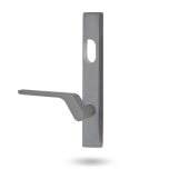 EXT SQ END PLATE - CYLINDER AND LEVER 41 SATIN CHROME
