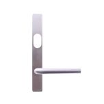 EXT SQ END PLATE - CYLINDER AND LEVER 97 SATIN CHROME