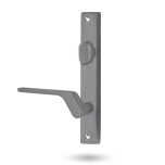 INT SQ END PLATE - STD OVAL TURN AND LEVER 41 SATIN CHROME