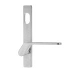 EXT SQ END PLATE - CYLINDER AND LEVER 41 SATIN CHROME