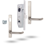 SELECTOR STOREROOM KIT - 38MM INCL FURNITURE LONG FOREND PLATE SATIN CHROME