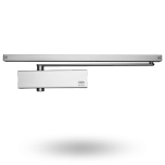 DOOR CLOSER SIZE 2-4 SLIDE RAIL BACKCHECK - CLIP ON COVER SILVER