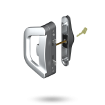 ALBANY ENDEAVOUR D HDL WITH SLIM PULL WIDE STRIKE - SNIB WITH EXT 5PIN CYL SATIN CHROME