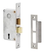 NARROW MORTICE LOCK 30MM BRIGHT CHROME