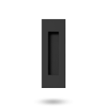NERO FLUSH PULL SQUARE 120MM X 50MM ELECTRO BLACK ACE