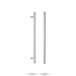 142 ENTRANCE HANDLES WITH 600MM CENTRES STAINLESS STEEL