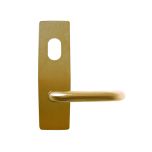 EXT SQ END PLATE - CYLINDER AND LEVER 70 POLISHED BRASS