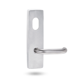 EXT SQ END PLATE - CYLINDER AND LEVER 70 BRIGHT CHROME