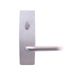 EXT SQ END PLATE - OVAL TURN AND LEVER 70 SATIN CHROME